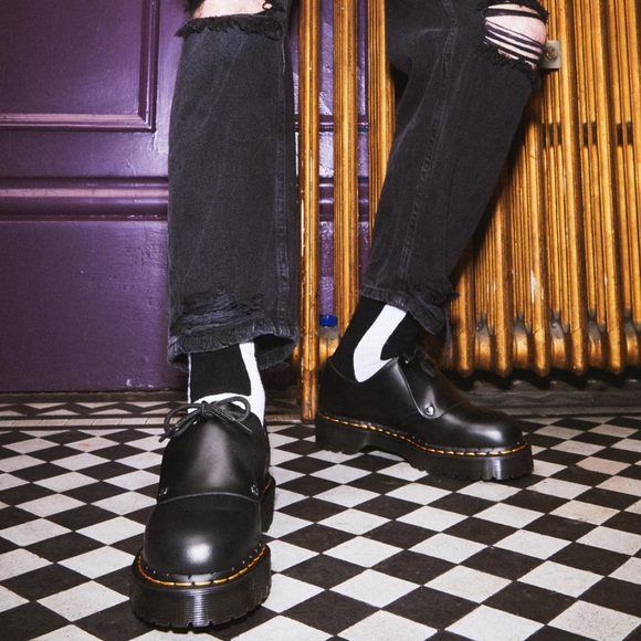 🖤DR MARTENS BLACK BEX BRANDO LEATHER OXFORD SHOES NIB🖤 - Picture 4 of 10